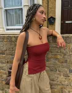Red Tube Top Outfit