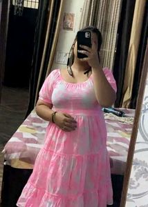 Pink Tiered Dress
