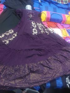 purple beautiful gawn