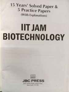 IIT-JAM MSc Biotechnology Entrance Book With Solved Questions And With Explanations