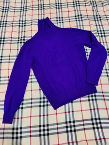 Purple Turtleneck Sweater