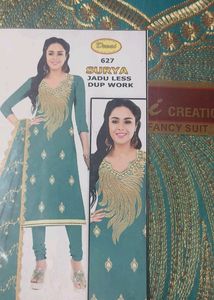 3 Piece Unstitched Cotton Suit With Dupatta