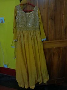 Yellow Anarkali Dress
