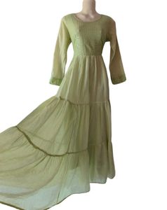 ✨ Elegant Pastel Green Flowy Maxi Dress💚