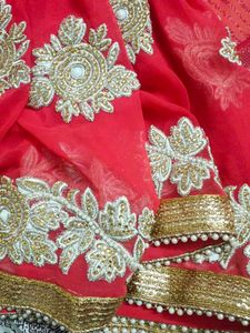 Embroidered saree