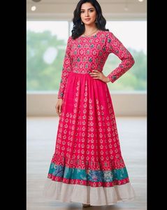 Elegant Pink Ethnic Gown