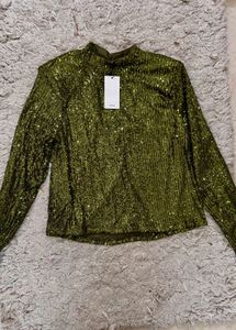 MANGO New Sequin Top
