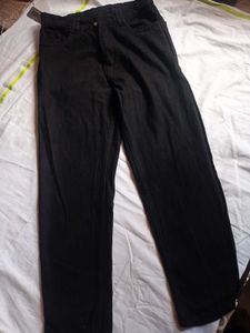 High Waist Straight Roadster Branded Black Jeans