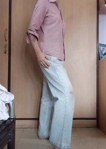 Pink Casual Fitted Shirt🩷