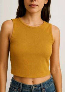 Mustard Crop Tank Top