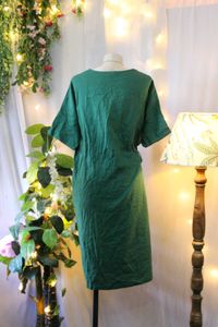 Wrap Type Green Midi Dress