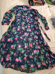 Blue Flower Frock/Kurti