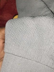 Grey Ribbed Knit Skirt