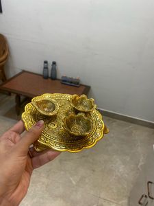Golden Pooja Thali