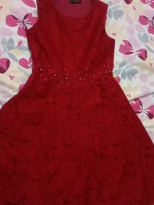 Dark red birthday dress