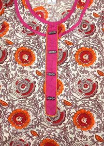 Sleeveless Printed Cotton Kurti/Tunic