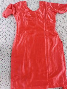 Elegant Satin  Peach Suit Set