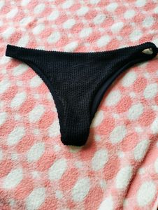 Textured Black Bikini Bottom🖤