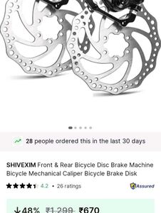Cycle Disc Brake Set Rotor Calliper 160m