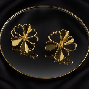 Golden Blossom Stainless Steel Earrings