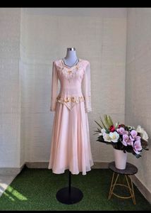 Pink Classic Embellished Dress❤️