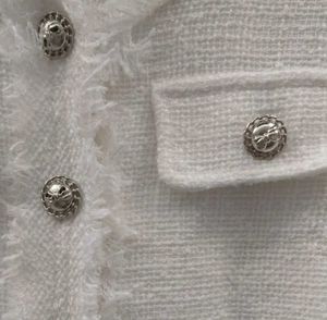 White Tweed Cropped Top