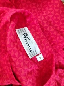 Red And Corel Printed Top (Women&#39;s)