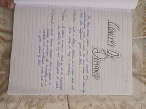 Theory Of Demand Notes Of Economics Class 11