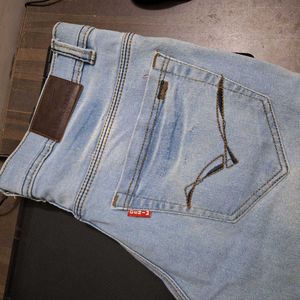 Light Blue Damaged Stylish Look Jeans For Men