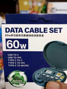 Versatile Cable Storage Box with USB Adapter Kit: