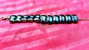 Blue And Gold Stone Bracelet