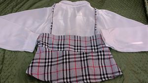 Plaid Cami Top with Long Sleeve Shirt