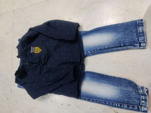Full Sleeves Tshirt And Jeans For 2-3 Years Boy