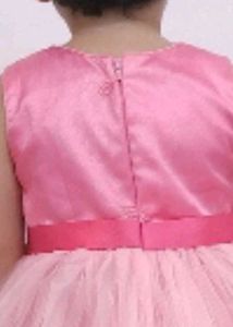 Pink Tulle Ruffle Dress