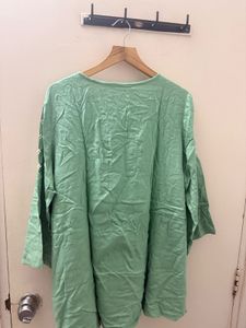 Embroidered Green Tunic Top