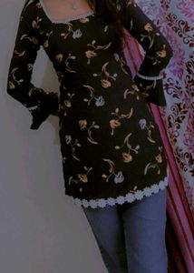 Floral Print Tunic Top