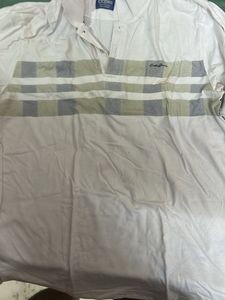 White Striped Polo Shirt