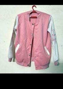 Soft Pink Baseball Jacket
