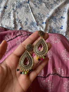 Gold Tone Drop Earrings