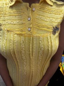 Yellow Sleeveless Top