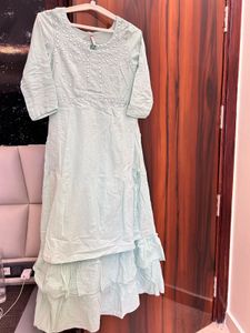 Elegant Mint Green Kurta set/ Maxi dress