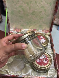 Floral wedding Box and 4 glass containers