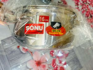 New Stainless Steel Pot With glass Lid-16cm/1500ml