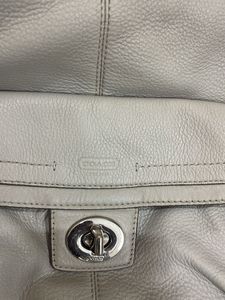 Coach Leather Shoulder Bag - Gray