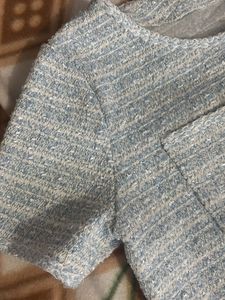 Chic Tweed Cropped Top