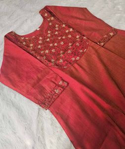 Elegant double shade Floral Kurta