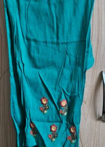 Embroidered Yellow Kurta With Pant