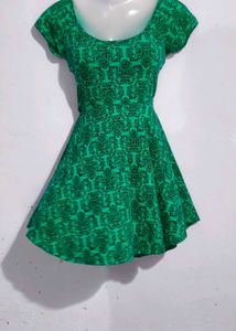 Green Fit & Flare Dress