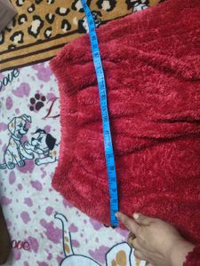 Cozy Red Fleece Lounge Set in xl size