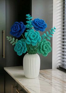 Handmade Crochet Flower In Multi Colours